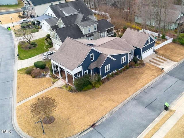 drone / aerial view featuring a residential view