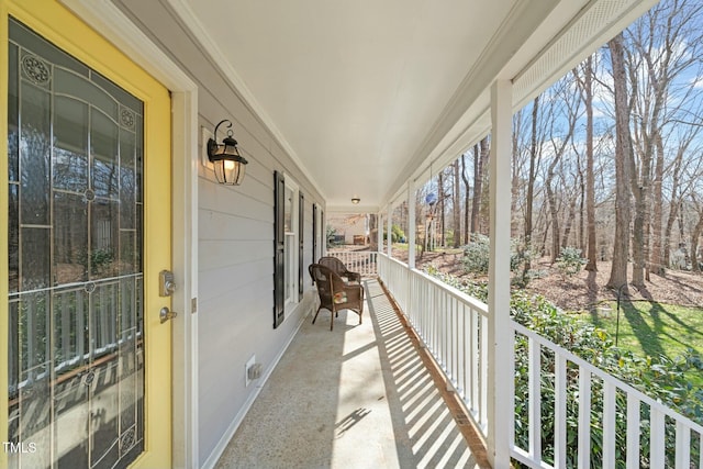 balcony with a porch