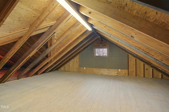 view of attic