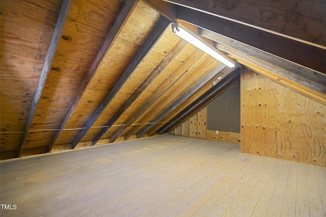 view of attic