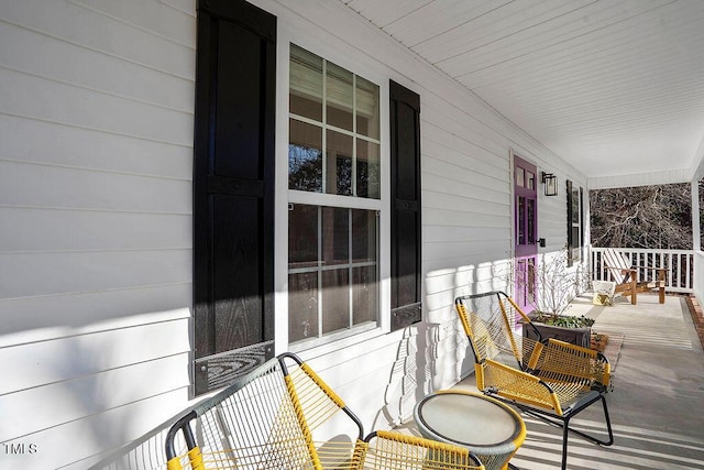 balcony with covered porch