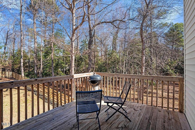 view of wooden terrace