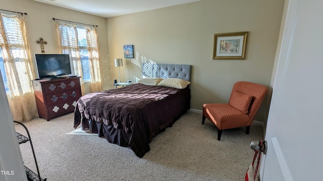 bedroom featuring carpet flooring