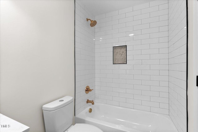 full bath featuring bathing tub / shower combination and toilet