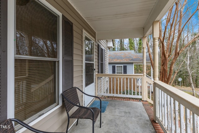 balcony with covered porch