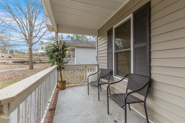 balcony with covered porch