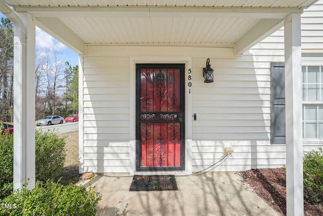 view of doorway to property