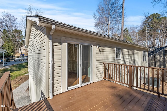 view of wooden deck