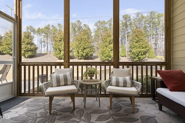 sunroom with a wealth of natural light