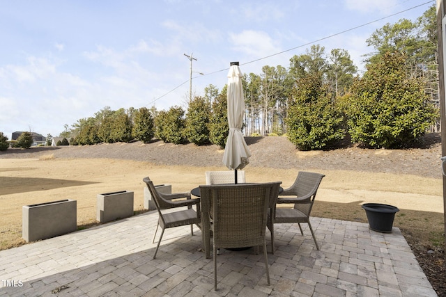 view of patio / terrace featuring outdoor dining space