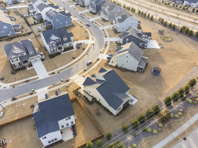 aerial view with a residential view