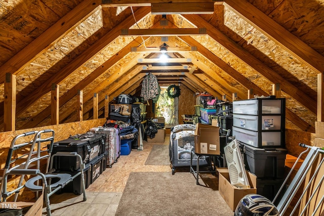 view of attic