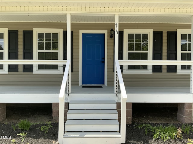 view of exterior entry