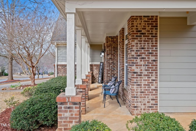 view of patio / terrace with a porch