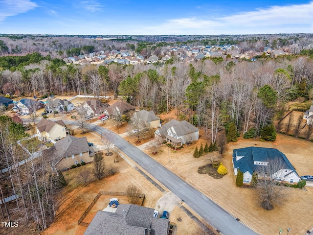 bird's eye view featuring a residential view