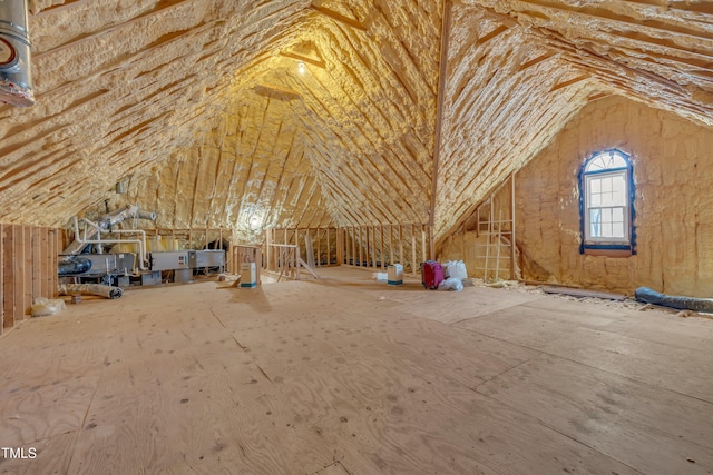 view of attic