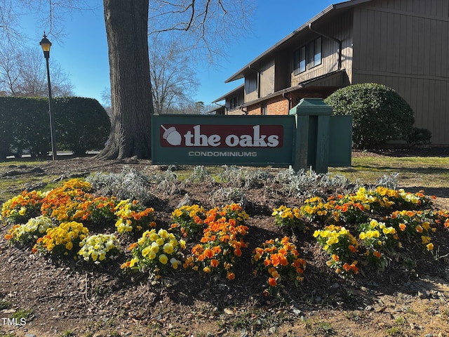 view of community sign