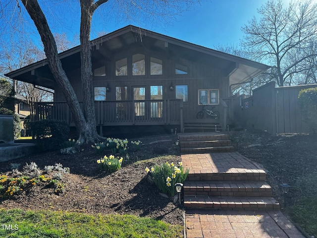 back of house with a porch