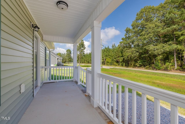 view of patio with covered porch