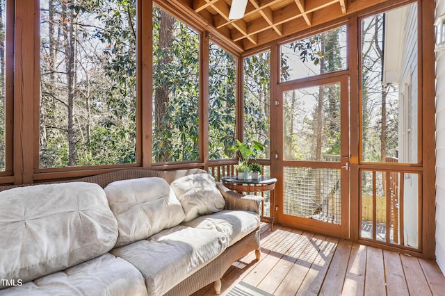 sunroom featuring a healthy amount of sunlight