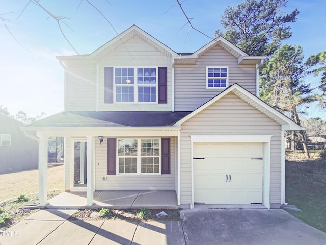 traditional-style home with driveway