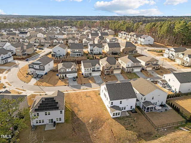 drone / aerial view with a residential view