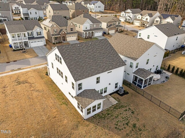 drone / aerial view with a residential view