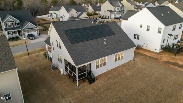 bird's eye view featuring a residential view