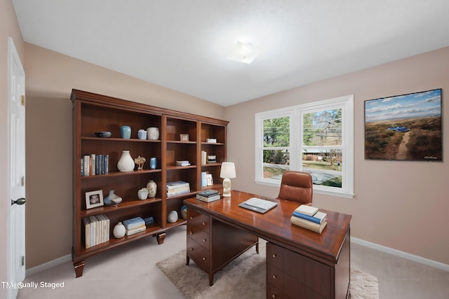 office area with baseboards