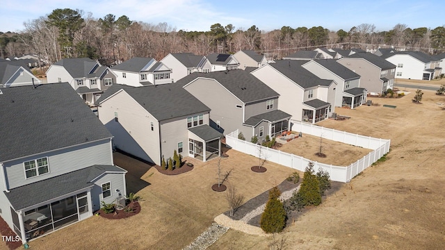 birds eye view of property featuring a residential view