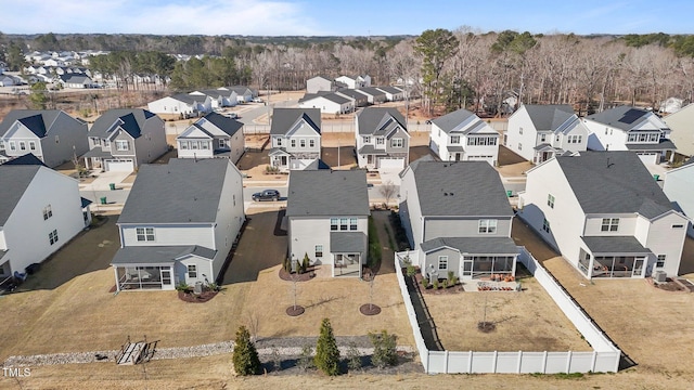 aerial view featuring a residential view