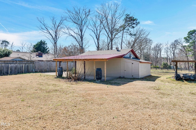 exterior space with fence