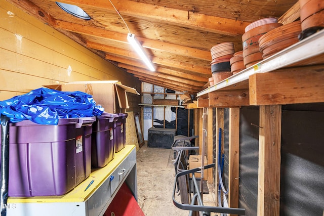 view of storage room