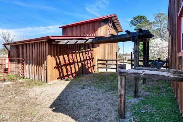 exterior space with an outdoor structure and an exterior structure