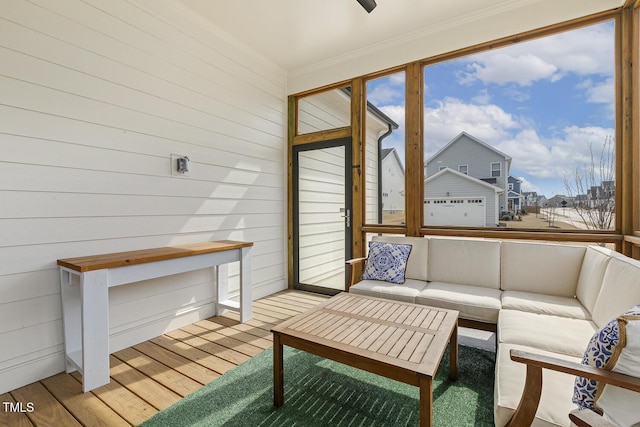 view of sunroom / solarium