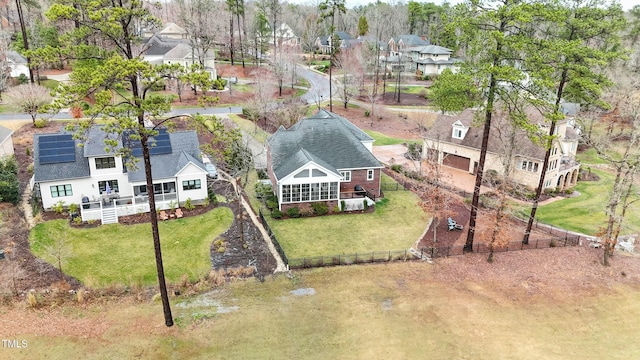 bird's eye view featuring a residential view