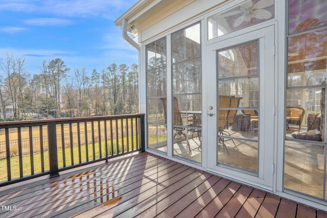 view of wooden deck