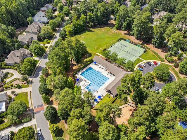 bird's eye view featuring a residential view