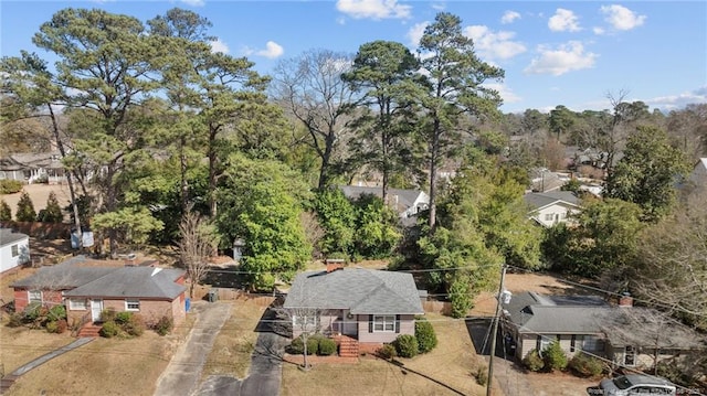 drone / aerial view featuring a residential view