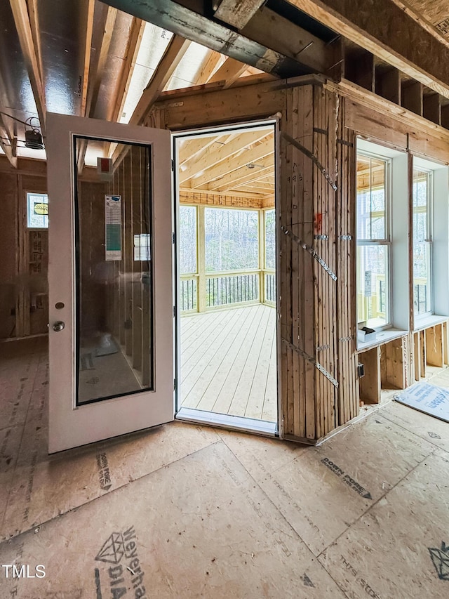 entryway with plenty of natural light