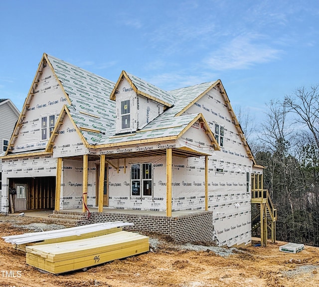 view of unfinished property