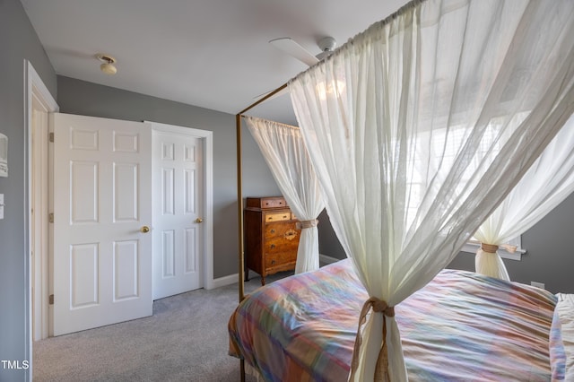 bedroom featuring carpet