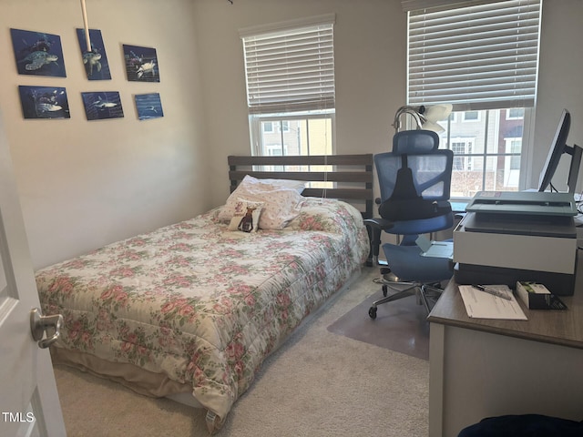 bedroom featuring carpet floors