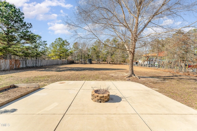 view of patio with fence