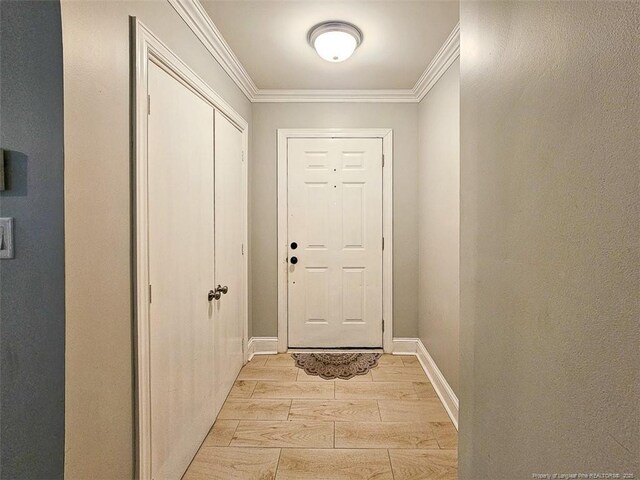 1003 Anarine Rd, Fayetteville, NC 28303 - entryway featuring wood finish floors and ornamental molding