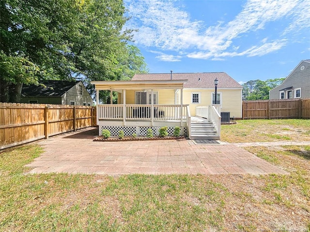 1003 Anarine Rd, Fayetteville, NC 28303 - back of property featuring a patio area, a deck, and central AC unit