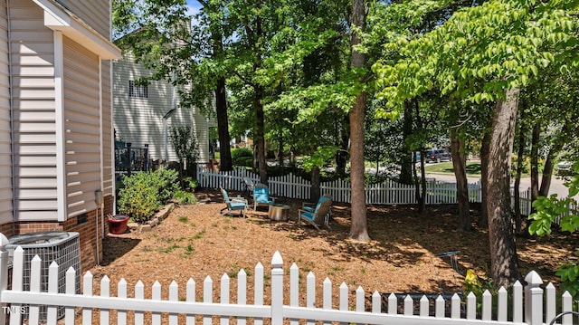 6509 Virgilia Ct, Raleigh, NC 27616 - view of yard featuring cooling unit and fence private yard
