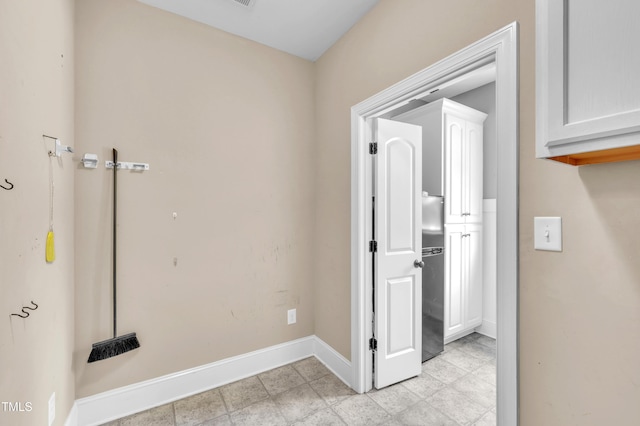 hallway with baseboards