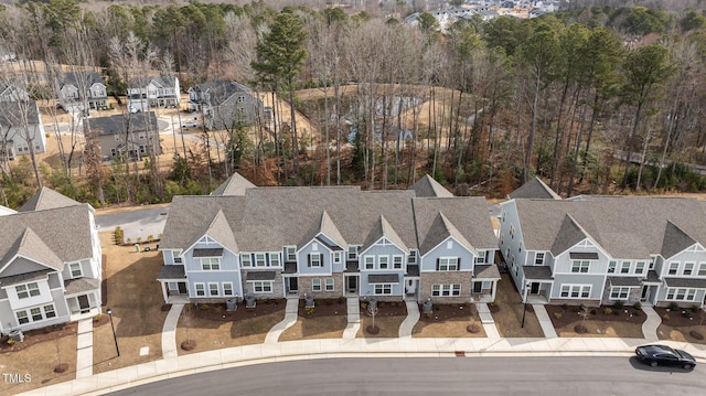 drone / aerial view with a residential view