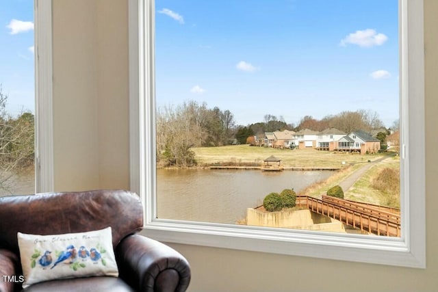 view of water feature featuring a residential view